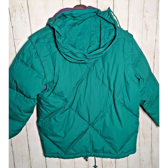 Vintage Fogo Reversible Down Ski Snowboard Jacket Medium Purple Green 80s 90s - Picture 4 of 10